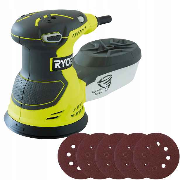 Ryobi Síťová Excentrická Bruska 300 W 125 mm Regulace Rychlosti ROS300