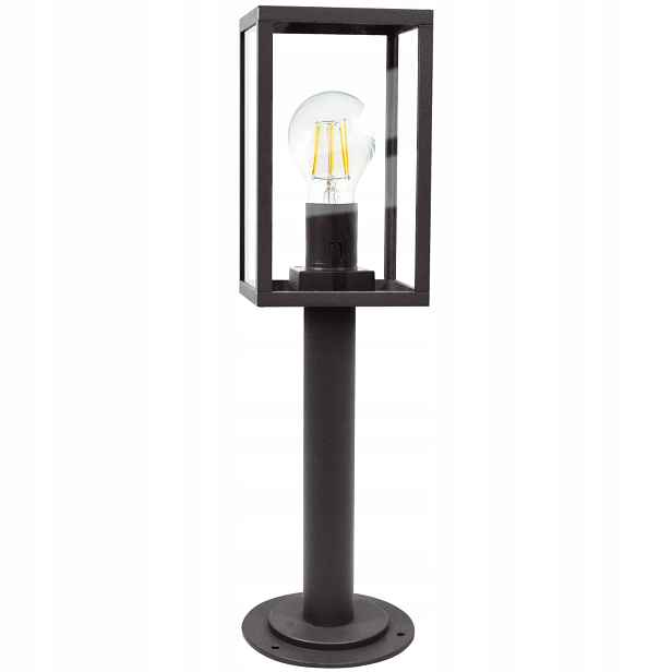 Venkovní stojací lampa grafitová, skleněná, moderní, 48 cm Polux