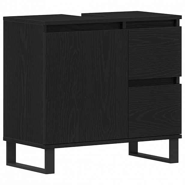 vidaXL Skříňka pod umyvadlo Černý dub 65 x 33 x 60 cm kompozitní dřevo