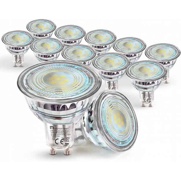 10x Led Žárovka GU10 PAR16 4,5W=50W 2700K 345lm Teplá Bílá