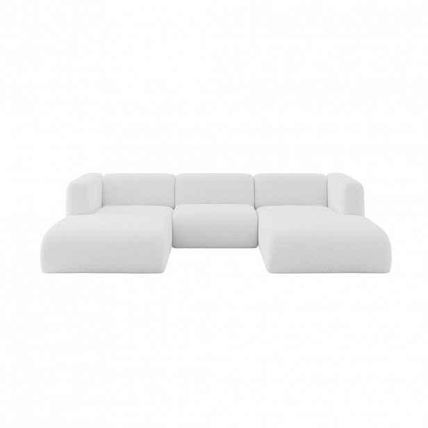ALTDECOR SEDACÍ SOUPRAVA DO U MIRA-U1 317x179x70 Bílá Bouclé