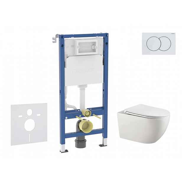 Geberit Duofix - Set předstěnové instalace, klozetu Gaia a sedátka softclose, tlačítko Delta01, alpská bílá SANI11CA3124B