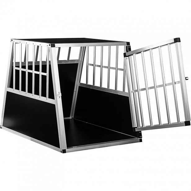 Hliníkový přepravní box pro psy, 65 × 91 × 69,5 cm, 14 kg