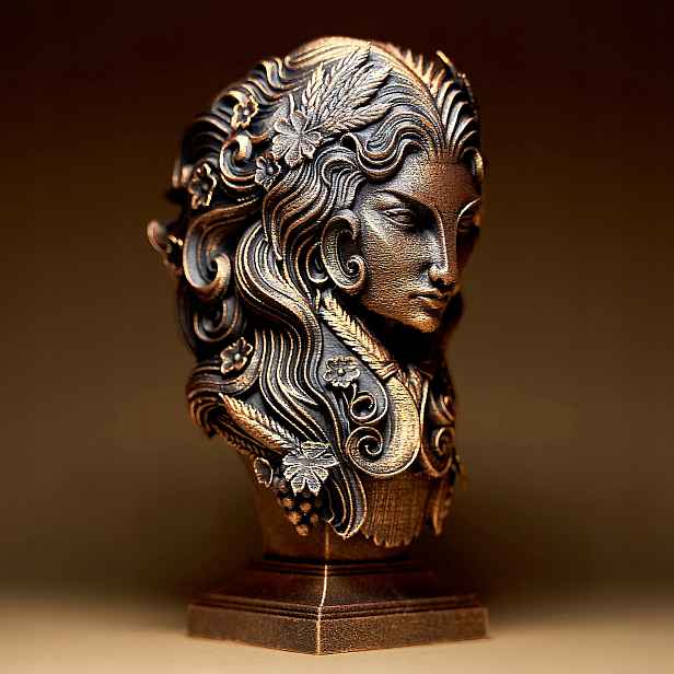 Panna Znamení zvěrokruhu Žena Fantasy Figurka Soška Dekorace 3D tisk 15 cm