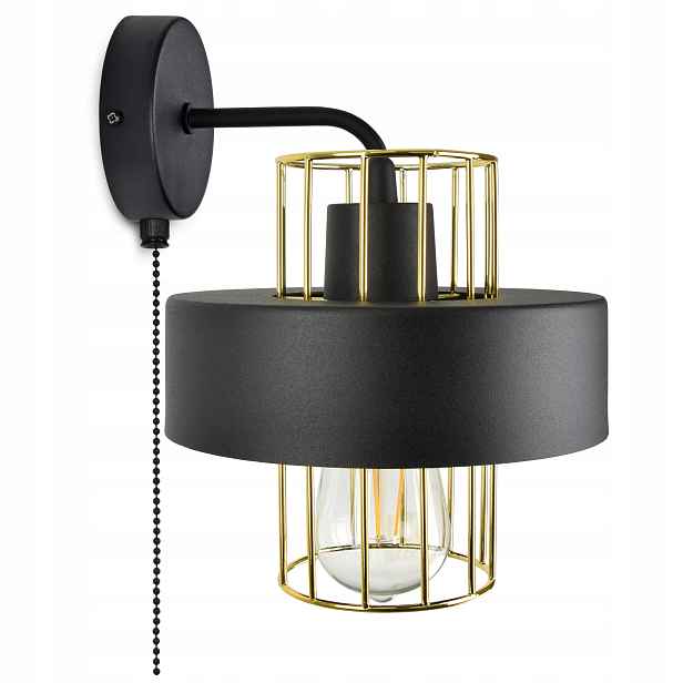 Nástěnná lampa Černá Bílá s vypínačem