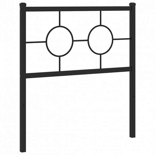 vidaXL Kovové náhradní čelo postele černé 80 cm