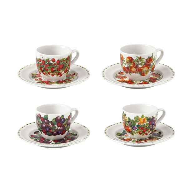 Bílé šálky v sadě 4 ks z kostního porcelánu 90 ml Le Primizie – Brandani