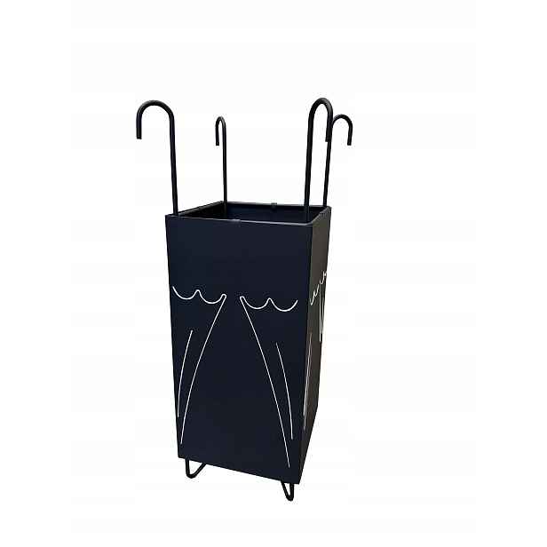 Deštníkový stojan na deštníky kovový odkapávač elegantní organizér 60 cm