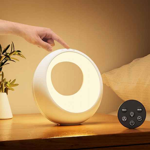 Noční lampa dotyková, stmívatelná, s dálkovým ovládáním, Led, bezdrátová, Rgb