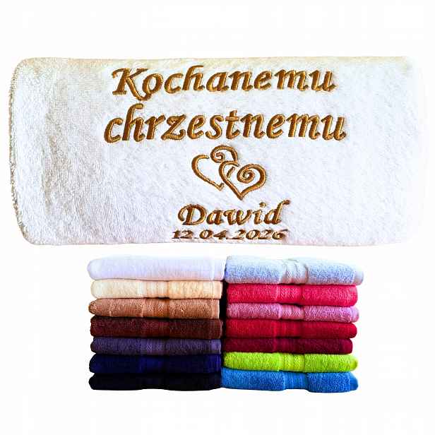 Poděkování Kmotrům Křest Svaté Přijímání Poděkování Dárek Ručník