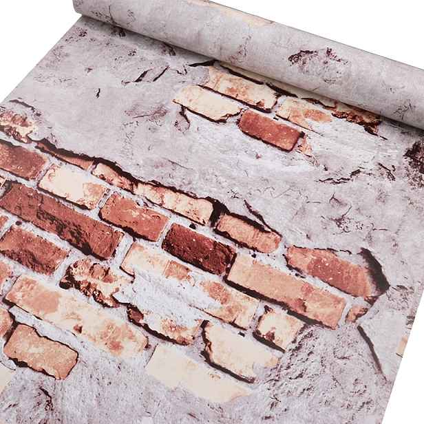TEMU 1 role personalizované samolepicí tapety s prasklé cihly pro kuchyňské linky, stěny ložnice, kontaktní fólie do pokoje, snadno se čistí,