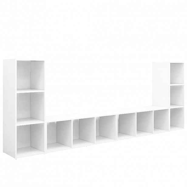 vidaXL TV skříňky 4 ks bílé 107 x 35 x 37 cm dřevotříska