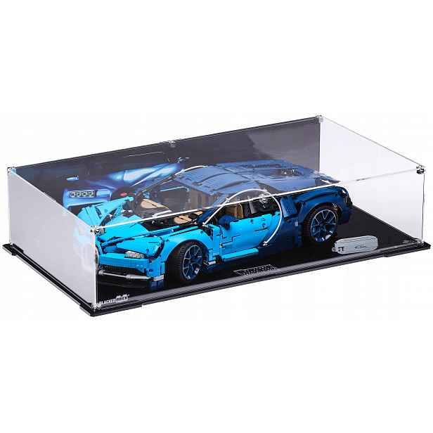 Vitrína s pozadím 1 Blacked Brick pro Lego Technic 42083 Bugatti Chiron