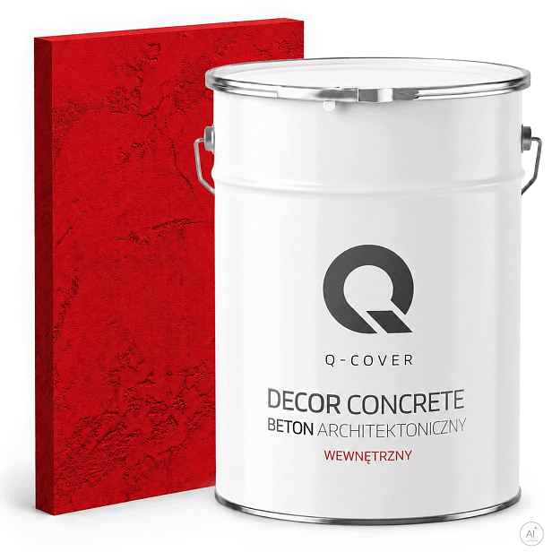 Dekorativní omítka s Betonu strukturou pro interiér, červená, ohnivá, 7 kg