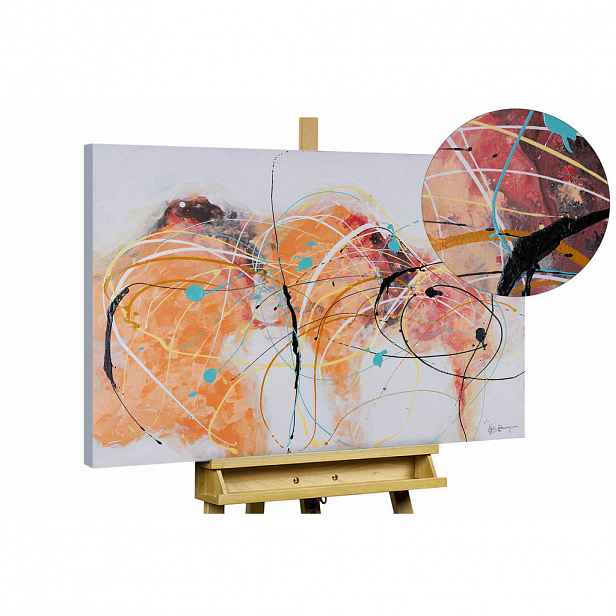 KUNSTLOFT RUČNĚ MALOVANÝ AKRYLOVÝ OBRAZ BÍLÝ, 100/75 CM
