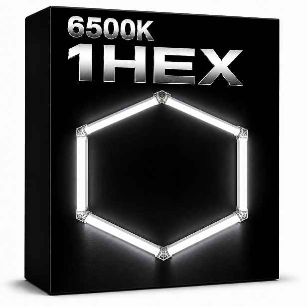 Jeden Led panel medová plástev černý 42W 6500K 92x79 Cm dílna