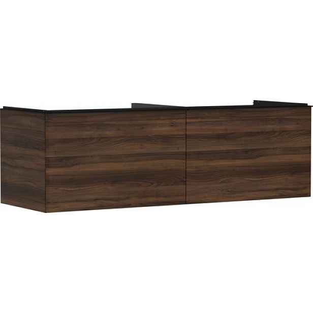Skříňka pod umyvadlo pod desku Hansgrohe Xelu Q 156x49,5x55 cm tmavý ořech 54073670