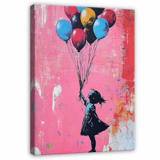 Wallarena NÁSTĚNNÉ umění abstraktní Banksy moderní dekorace do obývacího pokoje 100x70