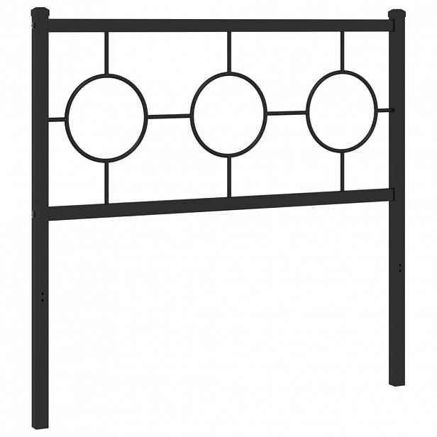 vidaXL Kovové náhradní čelo postele černé 90 cm