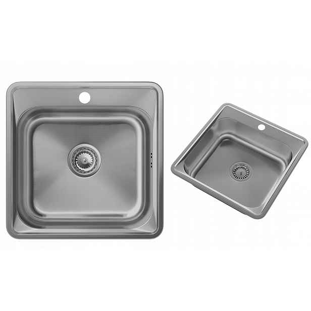 Čtvercový Dřez Dřez Jednokomorový 1 Komora Malý Decor TURI48