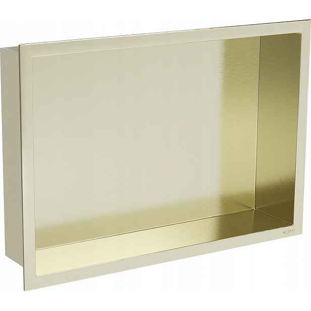 Mexen X-Wall-R Zapuštěná Polička Broušené Zlato 45x30 cm Ocel Aisi 304