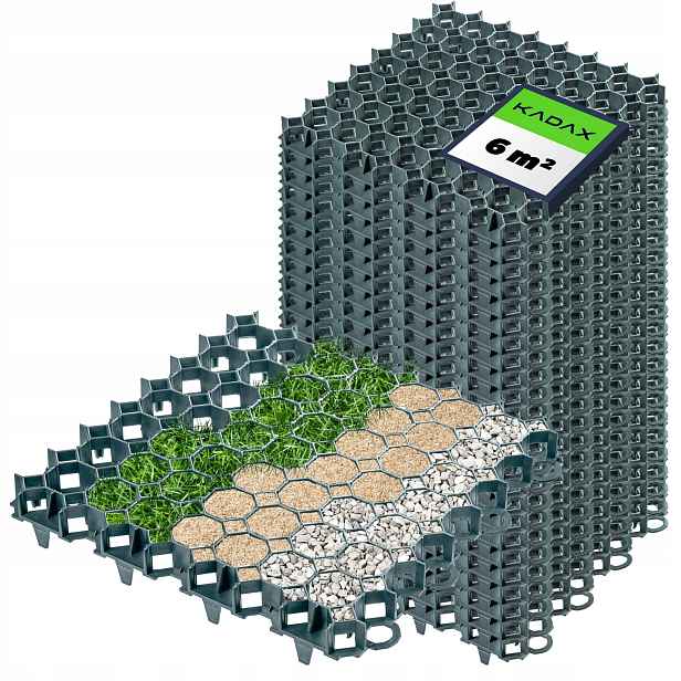 Geo Mřížka Parkovací Trávníková 50x50x3,5 24ks Zahradní 530 TUN/m2