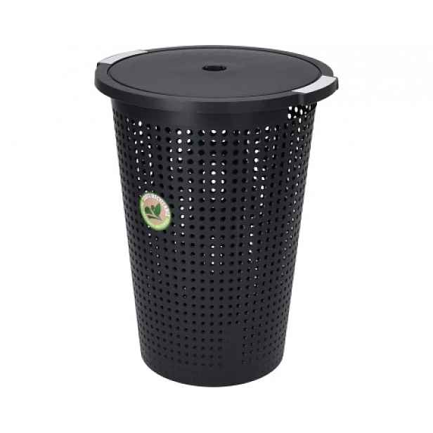 Koš na prádlo 35 l, černý