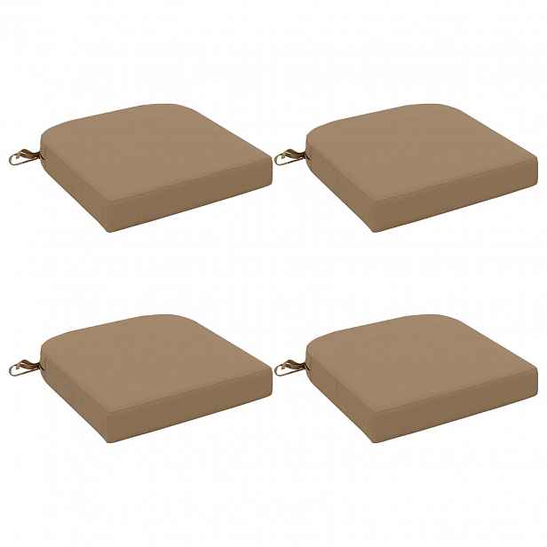 vidaXL 4-dílné sedáky SOEST 4 pcs 100% polyester Taupe 40 x 40 x 7 cm