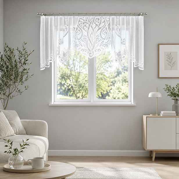 Dekorační krátká vzorovaná záclona na žabky POLA 300x100 cm MyBestHome