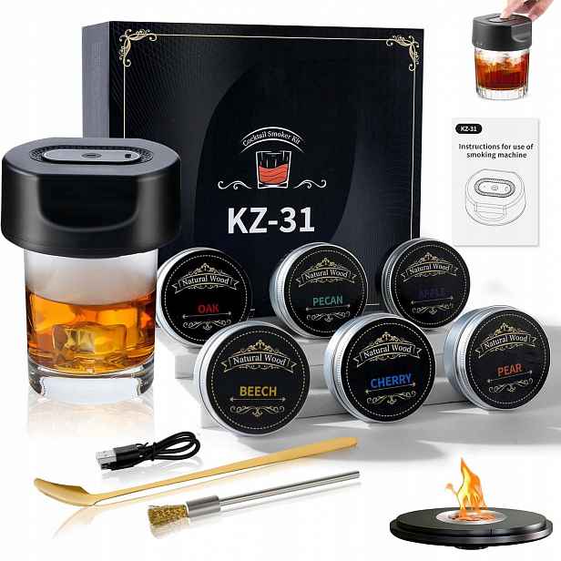 Sada Na Uzení Whisky, Na Alkoholy, Elektrický Smoker K Narozeninám Bal
