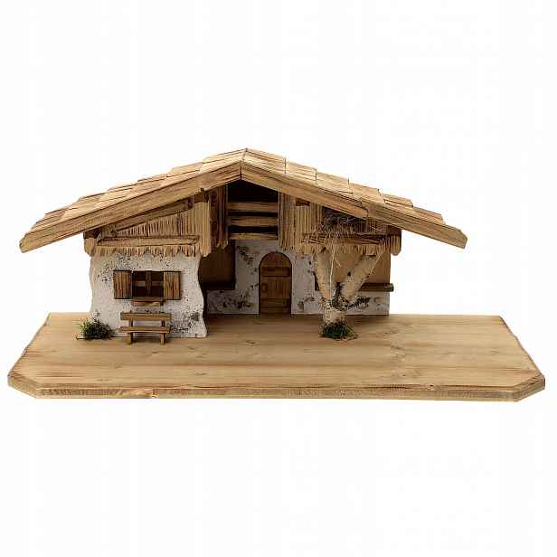 Vánoční Betlém Stajenka Dekorace 65x30x28 CM Pro Postavy 11-15 CM