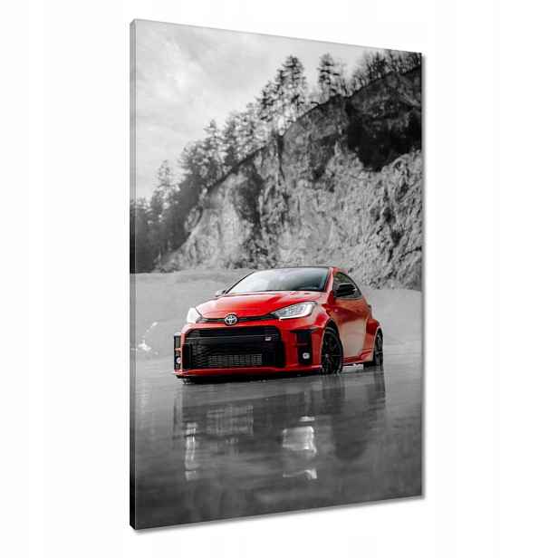 Obrazy 60x90 Červená Toyota Bw