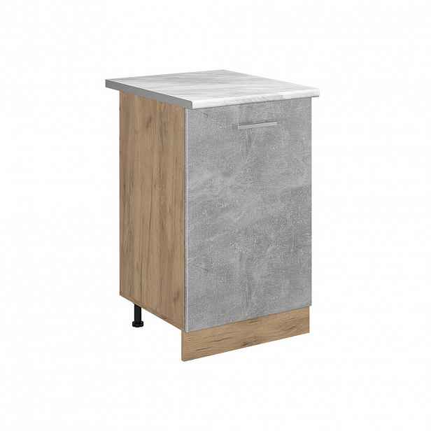 Vicco SPODNÍ SKŘÍŇKA KUCHYŇSKÉ LINKY R-Line, Beton/Zlatý mocný dub, 50 cm pracovná doska Mramor
