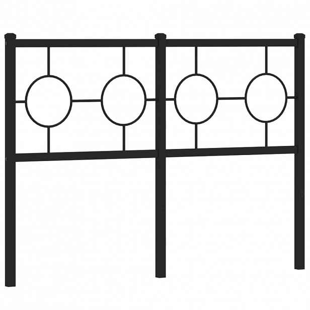 vidaXL Kovové náhradní čelo postele černé 120 cm