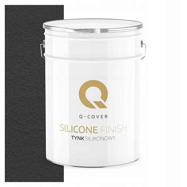 Fasádní Silikonová Omítka Černá 15KG Vnější Granulace 1.5mm F268
