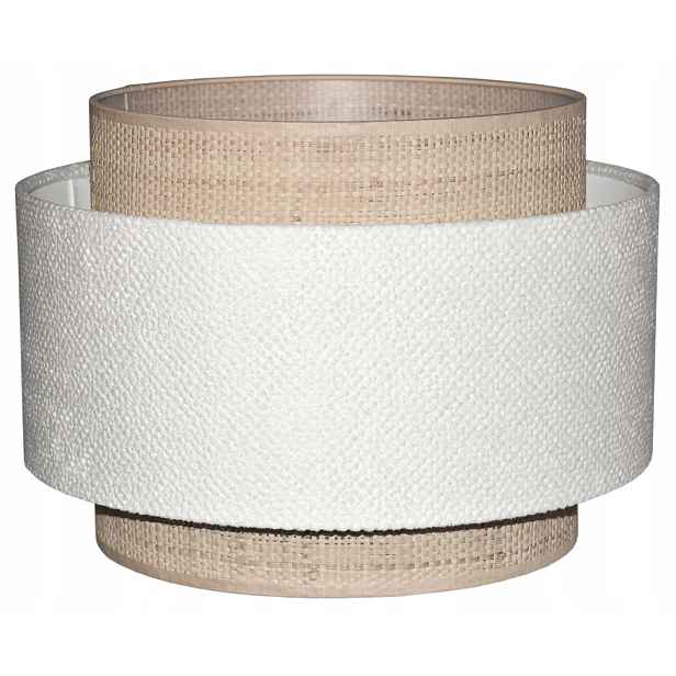Stínidlo pro stojací stropní lampu 35/25 cm E27 Bílé Arezzo Rafia Ratan Boho