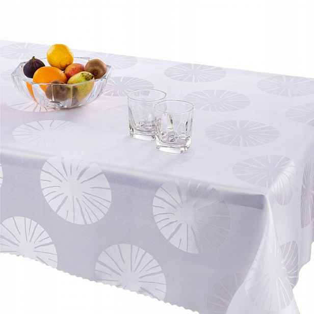Bílý ubrus odolný proti skvrnám U3 JB4038 140x220 cm