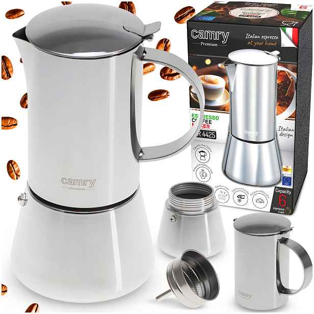 Espresso Kávovar Na Kávu, Indukční Vařič, Plyn, Nerezová Ocel, 350 ML