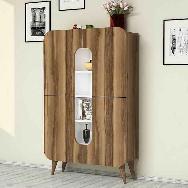 Skříňka Mine Walnut and White