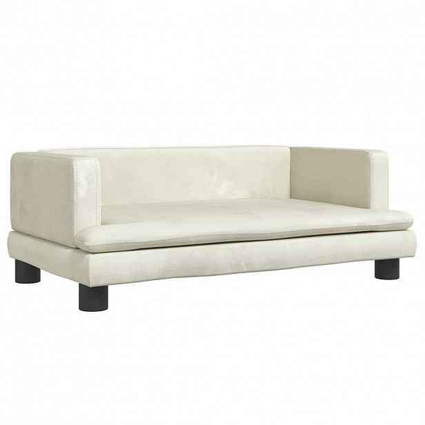 vidaXL Pelíšek pro psy krémový 80 x 45 x 30 cm samet