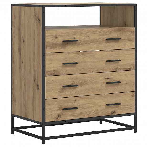 vidaXL Skříň se zásuvkami 4-Zásuvka Dub artisan 70 x 41 x 83,5 cm