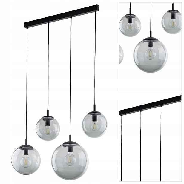 Závěsná Esme černá vyřezávaná forma do chodby, funkční Tk Lighting