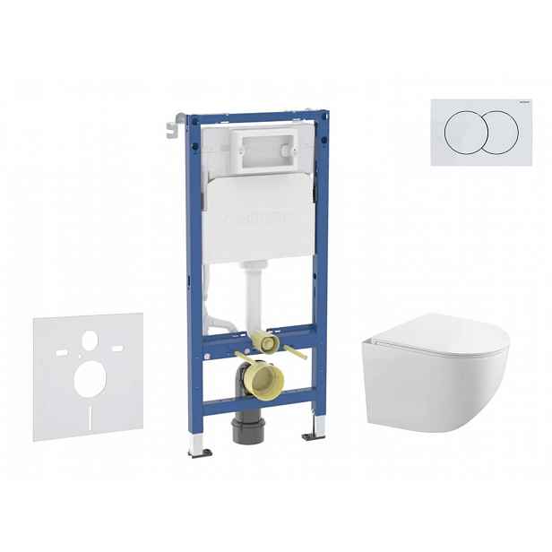 Geberit Duofix - Set předstěnové instalace, klozetu Gaia a sedátka softclose, tlačítko Delta01, alpská bílá SANI11CA3120B