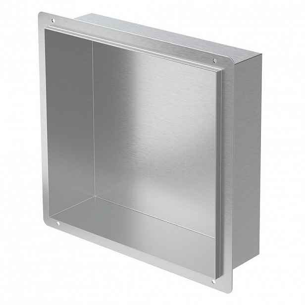 LuxeBath SPRCHOVÁ VANA stříbrná 30/30 cm bez okraje