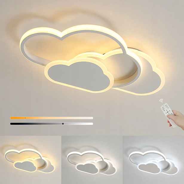 Stropní svítidlo Led mráček lustr moderní do dětského pokoje dálkové ovládání 32W