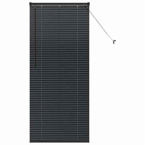 vidaXL Venet školní žaluzie Černá 175 x 80 cm 25 mm Hliník