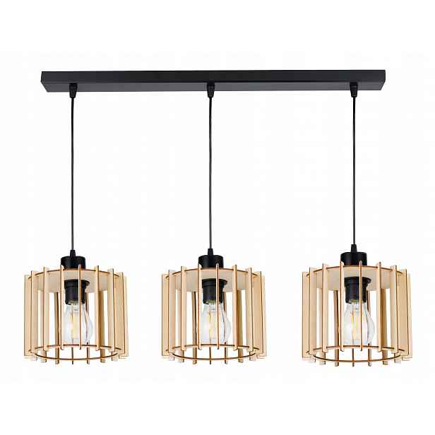 Závěsná Lampa Zwis stropní lustr Loft Dřevo 3