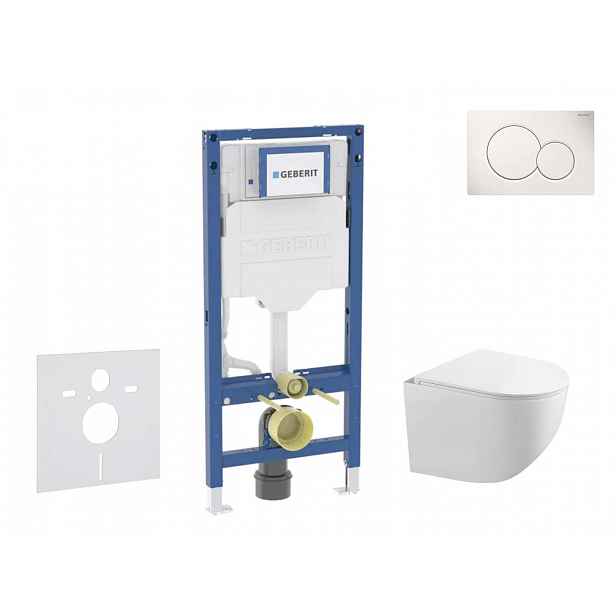 Geberit Duofix - Set předstěnové instalace, klozetu Gaia a sedátka softclose, tlačítko Sigma01, alpská bílá SANI11CA3117B