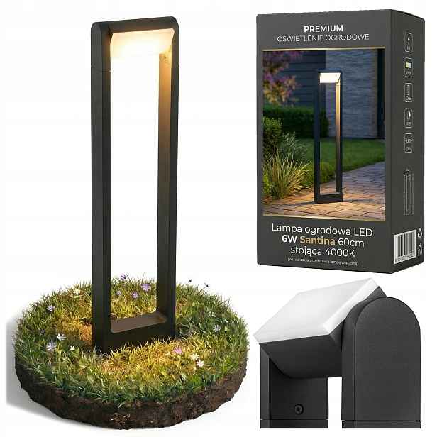 Led zahradní lampa 60 cm venkovní stojací sloupek Led regulace 4000K