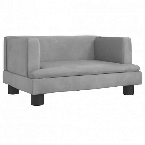vidaXL Pelíšek pro psy světle šedý 60 x 40 x 30 cm samet